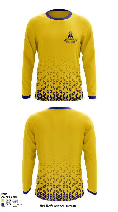 Althoff Catholic High School Wrestling 31750821 Long Sleeve Rash Guard Shirt - 1