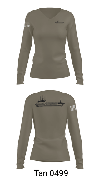 Women's Long Sleeve Vneck Shirt, , Army, Teamtime, Team time, sublimation, custom sports apparel, team uniforms, spirit wear, spiritwear, sports uniforms, custom shirts, team store, custom team store, fundraiser sports, apparel fundraiser