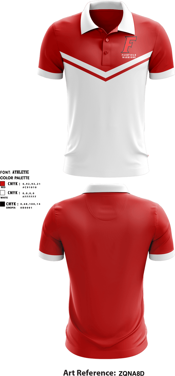 Short Sleeve Performance Polo, Fairfield Warriors, Spirit Store, Teamtime, Team time, sublimation, custom sports apparel, team uniforms, spirit wear, spiritwear, sports uniforms, custom shirts, team store, custom team store, fundraiser sports, apparel fundraiser