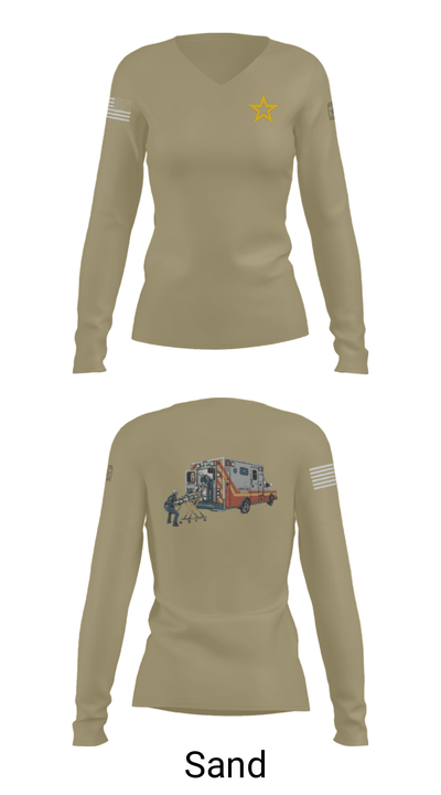 Cavalier Battalion 59114160 Women's Long Sleeve V-neck Shirt - 42