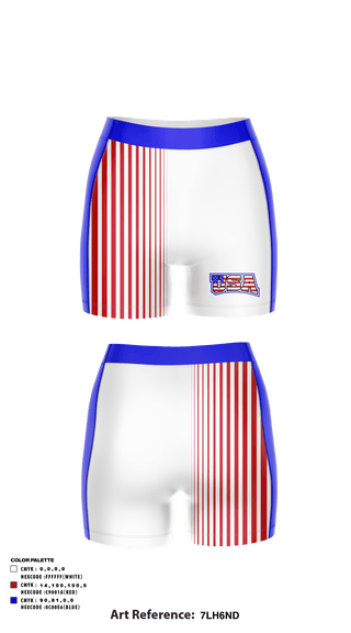 Women's Compression Shorts, USA, Wrestling, Teamtime, Team time, sublimation, custom sports apparel, team uniforms, spirit wear, spiritwear, sports uniforms, custom shirts, team store, custom team store, fundraiser sports, apparel fundraiser