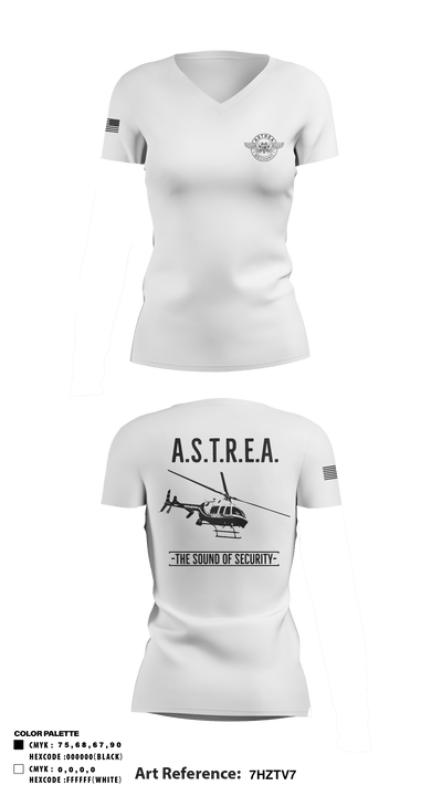 San Diego County Sheriff ASTREA 4789154 Women's Short Sleeve V-neck Shirt - 64