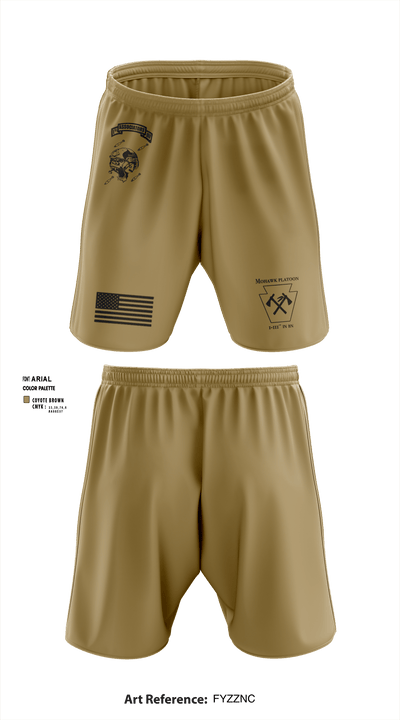 1-111th IN BN ** 38506759 Athletic Shorts With Pockets - 8