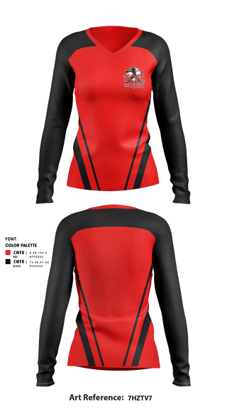 Women's Long Sleeve Vneck Shirt, KR Fastpitch 9u, Softball, Teamtime, Team time, sublimation, custom sports apparel, team uniforms, spirit wear, spiritwear, sports uniforms, custom shirts, team store, custom team store, fundraiser sports, apparel fundraiser