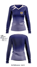 Moss Point Athletics 65498589 Women's Long Sleeve V-neck Shirt - 1