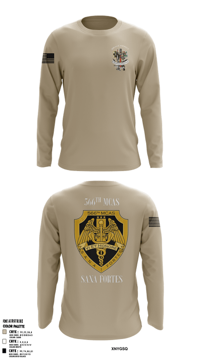566th MCAS- Army 77440363 Long Sleeve Performance Shirt - 60
