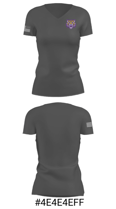 Gray Court-Owings Middle School 65722363 Women's Short Sleeve V-neck Shirt - 18