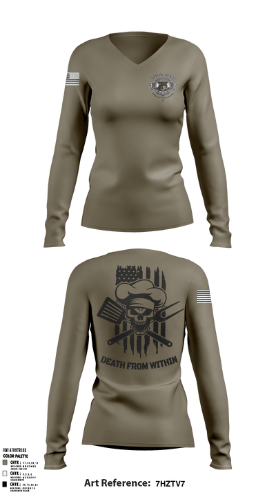 FSC 1-19th SFG(A) 54846303 Women's Long Sleeve V-neck Shirt - 51