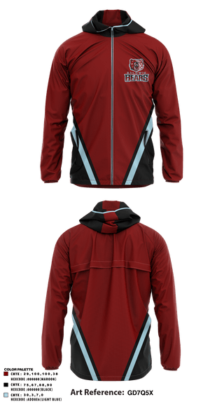 Windbreaker, Baldwin High School, Spirit Store, Teamtime, Team time, sublimation, custom sports apparel, team uniforms, spirit wear, spiritwear, sports uniforms, custom shirts, team store, custom team store, fundraiser sports, apparel fundraiser