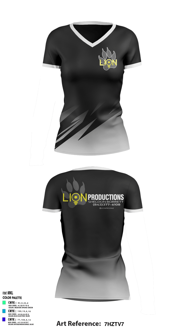 Women's Short Sleeve Vneck Shirt, LION PRODUCTIONSLION PRODUCTIONS, , Teamtime, Team time, sublimation, custom sports apparel, team uniforms, spirit wear, spiritwear, sports uniforms, custom shirts, team store, custom team store, fundraiser sports, apparel fundraiser