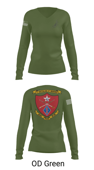 Women's Long Sleeve Vneck Shirt, , Marines, Teamtime, Team time, sublimation, custom sports apparel, team uniforms, spirit wear, spiritwear, sports uniforms, custom shirts, team store, custom team store, fundraiser sports, apparel fundraiser