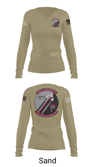 Women's Long Sleeve Vneck Shirt, , Air Force, Teamtime, Team time, sublimation, custom sports apparel, team uniforms, spirit wear, spiritwear, sports uniforms, custom shirts, team store, custom team store, fundraiser sports, apparel fundraiser