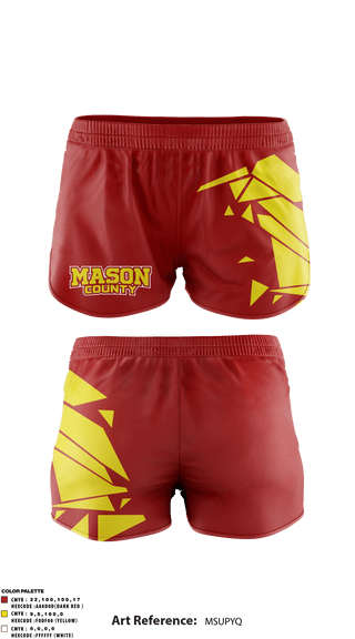 Track Shorts, Mason County Eastern High School, Spirit Store, Teamtime, Team time, sublimation, custom sports apparel, team uniforms, spirit wear, spiritwear, sports uniforms, custom shirts, team store, custom team store, fundraiser sports, apparel fundraiser