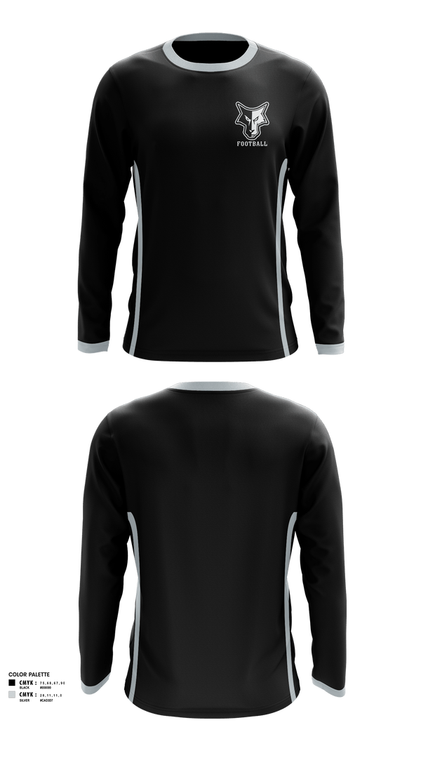 Long Sleeve Performance Shirt, Waverly-South Shore Coyotes, Football, Teamtime, Team time, sublimation, custom sports apparel, team uniforms, spirit wear, spiritwear, sports uniforms, custom shirts, team store, custom team store, fundraiser sports, apparel fundraiser