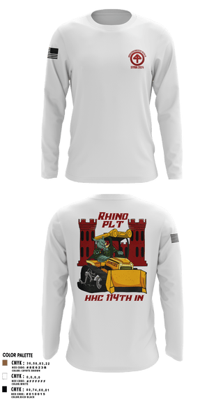 Long Sleeve Performance Shirt, HHC 1-114 Infantry Brigade, , Teamtime, Team time, sublimation, custom sports apparel, team uniforms, spirit wear, spiritwear, sports uniforms, custom shirts, team store, custom team store, fundraiser sports, apparel fundraiser