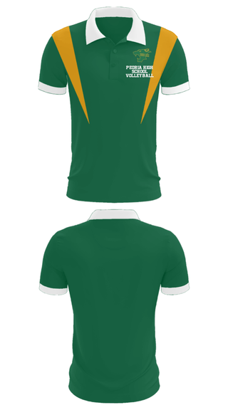 Short Sleeve Performance Polo, Peoria High School Volleyball, Men's Volleyball, Teamtime, Team time, sublimation, custom sports apparel, team uniforms, spirit wear, spiritwear, sports uniforms, custom shirts, team store, custom team store, fundraiser sports, apparel fundraiser