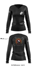 B Co., 25th BSB, 1st BDE, 11th ADV 27348803 Women's Long Sleeve V-neck Shirt - 10