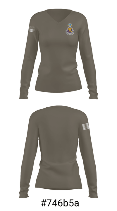 6th BDE CA/PO 68239432 Women's Long Sleeve V-neck Shirt - 37
