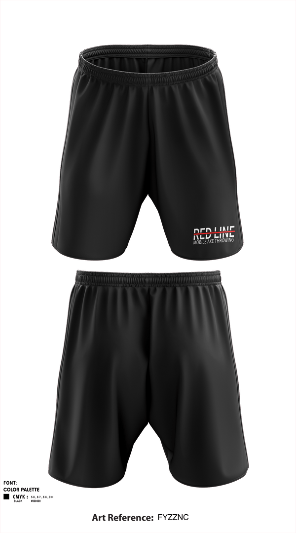 Athletic Shorts With Pockets, Red Line Mobile Axe Throwing, , Teamtime, Team time, sublimation, custom sports apparel, team uniforms, spirit wear, spiritwear, sports uniforms, custom shirts, team store, custom team store, fundraiser sports, apparel fundraiser