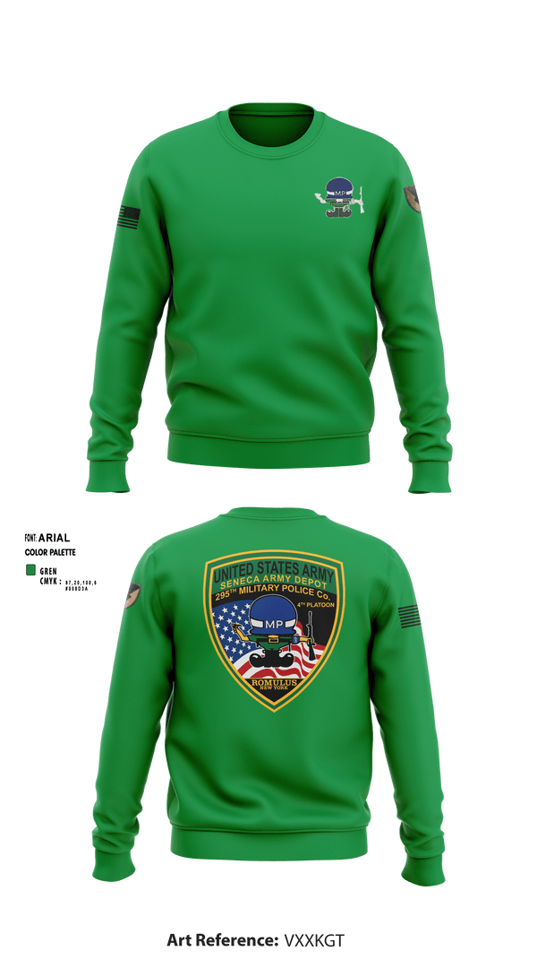 Crew Neck Sweatshirt, 295th Military Police Company, , Teamtime, Team time, sublimation, custom sports apparel, team uniforms, spirit wear, spiritwear, sports uniforms, custom shirts, team store, custom team store, fundraiser sports, apparel fundraiser