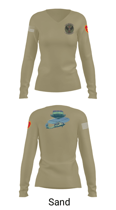 C CO 3-25 Dustoff 93146032 Women's Long Sleeve V-neck Shirt - 42