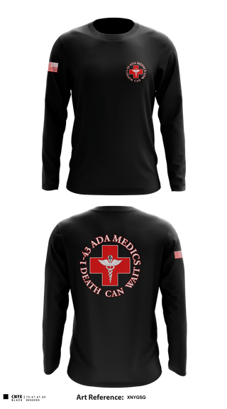 Long Sleeve Performance Shirt, Medics, 1-43 ADA, Army, Teamtime, Team time, sublimation, custom sports apparel, team uniforms, spirit wear, spiritwear, sports uniforms, custom shirts, team store, custom team store, fundraiser sports, apparel fundraiser