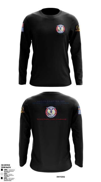 AHEPA 62145797 Long Sleeve Performance Shirt - 1