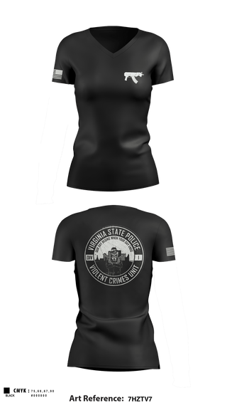 Women's Short Sleeve Vneck Shirt, Violent Crimes Unit, Police, Teamtime, Team time, sublimation, custom sports apparel, team uniforms, spirit wear, spiritwear, sports uniforms, custom shirts, team store, custom team store, fundraiser sports, apparel fundraiser