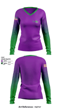 FedEx Ground 74898135 Women's Long Sleeve V-neck Shirt - 1