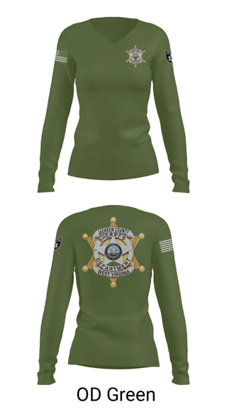 Women's Long Sleeve Vneck Shirt, , Police, Teamtime, Team time, sublimation, custom sports apparel, team uniforms, spirit wear, spiritwear, sports uniforms, custom shirts, team store, custom team store, fundraiser sports, apparel fundraiser
