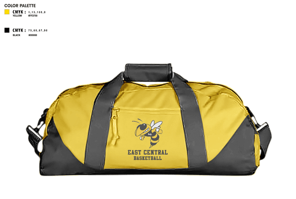 Duffle Bag, East Central High School Basketball, Women's Basketball, Teamtime, Team time, sublimation, custom sports apparel, team uniforms, spirit wear, spiritwear, sports uniforms, custom shirts, team store, custom team store, fundraiser sports, apparel fundraiser
