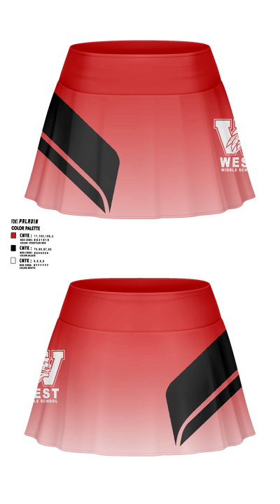 West Middle School Cheer 52210738 Skort - 1