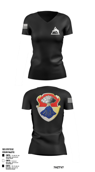 Women's Short Sleeve Vneck Shirt, B-CO 3-67, Army, Teamtime, Team time, sublimation, custom sports apparel, team uniforms, spirit wear, spiritwear, sports uniforms, custom shirts, team store, custom team store, fundraiser sports, apparel fundraiser