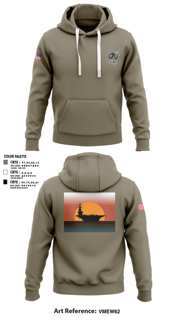 Hoodie, USS Retirement, Navy, Teamtime, Team time, sublimation, custom sports apparel, team uniforms, spirit wear, spiritwear, sports uniforms, custom shirts, team store, custom team store, fundraiser sports, apparel fundraiser