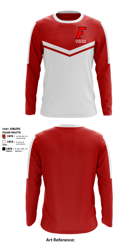 Long Sleeve Performance Shirt, Fairfield Warriors, Spirit Store, Teamtime, Team time, sublimation, custom sports apparel, team uniforms, spirit wear, spiritwear, sports uniforms, custom shirts, team store, custom team store, fundraiser sports, apparel fundraiser