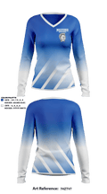 Milford High School Soccer 34079383 Women's Long Sleeve V-neck Shirt - 1