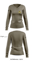 VMA-542 17520682 Women's Long Sleeve V-neck Shirt - 2