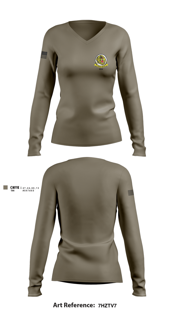 Women's Long Sleeve Vneck Shirt, , Marines, Teamtime, Team time, sublimation, custom sports apparel, team uniforms, spirit wear, spiritwear, sports uniforms, custom shirts, team store, custom team store, fundraiser sports, apparel fundraiser