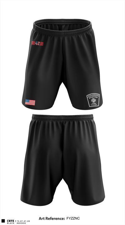 Boston Fire Department Engine-42 59280094 Athletic Shorts With Pockets - 1