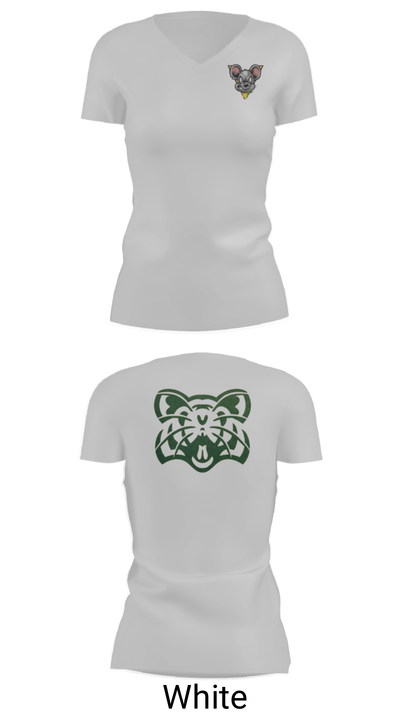 Huron High School Golf 87318212 Women's Short Sleeve V-neck Shirt - 31