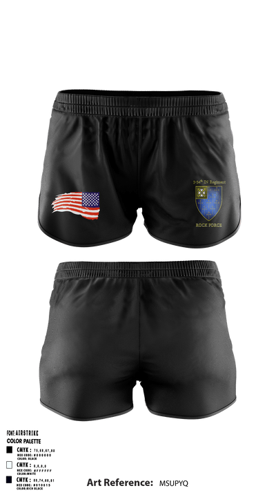E Co 3-34 IN REG “Death from above” 14936905 Women's Shorts - 4