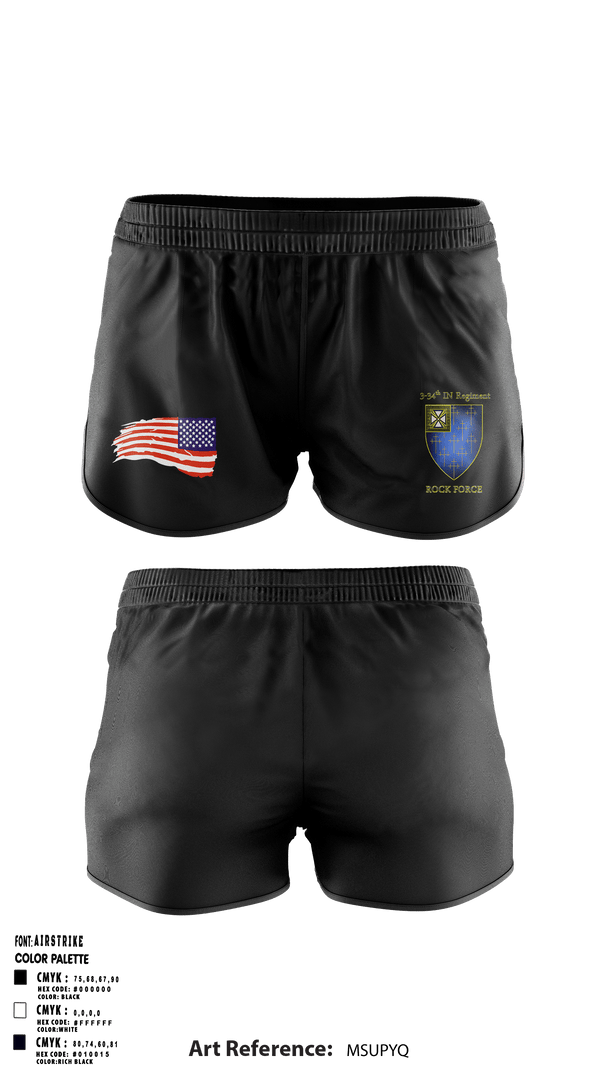 Women's Shorts, E Co 3-34 IN REG “Death from above”, Army, Teamtime, Team time, sublimation, custom sports apparel, team uniforms, spirit wear, spiritwear, sports uniforms, custom shirts, team store, custom team store, fundraiser sports, apparel fundraiser