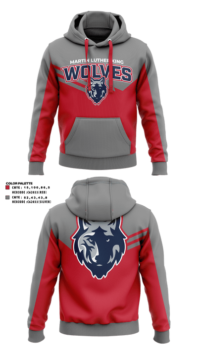 Martin Luther King High School Cross Country 31384239 Hoodie - 1
