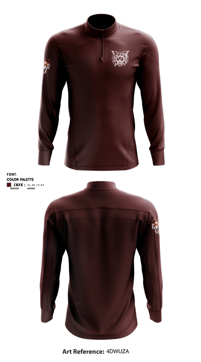 West Bridgewater High School Volleyball 90318455 Quarter Zip Jacket - 1