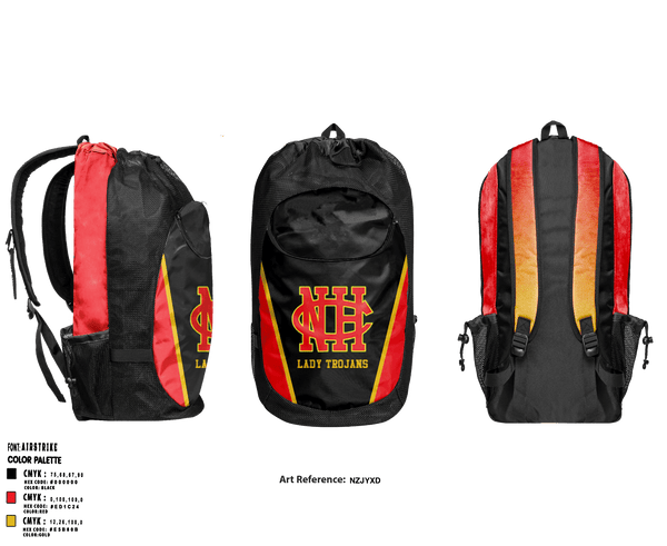 Gear Bag, North College Hill High School Basketball, Women's Basketball, Teamtime, Team time, sublimation, custom sports apparel, team uniforms, spirit wear, spiritwear, sports uniforms, custom shirts, team store, custom team store, fundraiser sports, apparel fundraiser