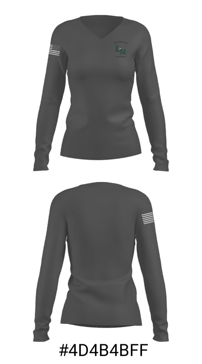 Lakewood Ranch High School Golf 70428177 Women's Long Sleeve V-neck Shirt - 36