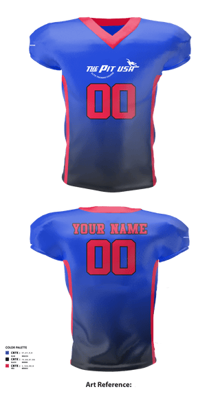 Football Jersey, THE PIT U.S.A, Football, Teamtime, Team time, sublimation, custom sports apparel, team uniforms, spirit wear, spiritwear, sports uniforms, custom shirts, team store, custom team store, fundraiser sports, apparel fundraiser