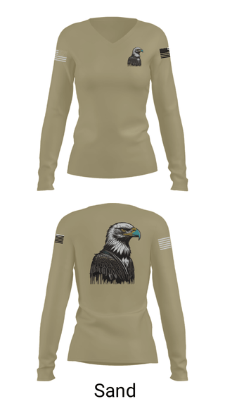 Women's Long Sleeve Vneck Shirt, , Air Force, Teamtime, Team time, sublimation, custom sports apparel, team uniforms, spirit wear, spiritwear, sports uniforms, custom shirts, team store, custom team store, fundraiser sports, apparel fundraiser