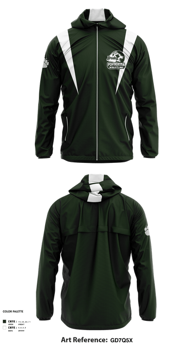Ponderosa High School Wrestling 82843059 Windbreaker - 2