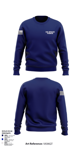 Crew Neck Sweatshirt, US Space force, Space Force, Teamtime, Team time, sublimation, custom sports apparel, team uniforms, spirit wear, spiritwear, sports uniforms, custom shirts, team store, custom team store, fundraiser sports, apparel fundraiser